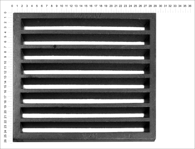 Litinový rošt pro kamna a krby Termopen rošt obdélníkový-plochý R10x11 rozměry 263x290 mm tloušťka 15 mm