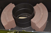 ProfiKrby Sálavý obklad kouřovodu (2 segmenty) Akumulační obklad magnetit BORGHOLM - 10 kg