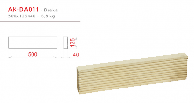 Akumulační kamnářský omítací šamot - AKUMOL40 tloušťka 40 profikrby Deska 125x500x40 - AKUMOL40-DA011